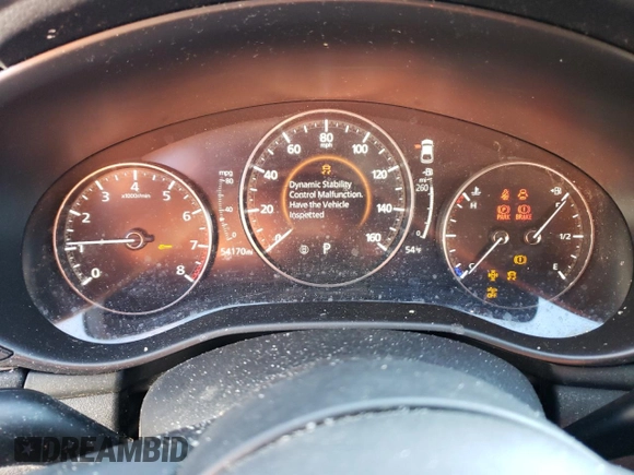 2019 Mazda 3 with VIN JM1BPBJM4K1132368, listed as a Copart auction lot 78700753 with 54,170 mi miles and Salvage title. Bid and sale history available at DreamBid. Image 9.