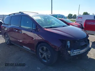 2021 Honda Odyssey EX z VIN 5FNRL6H53MB021305, wystawiony jako IAAI lot #42364096 z przebiegiem 48 265 mil mil oraz . Historia ofert i sprzedaży dostępna na DreamBid. Obrazek 1.