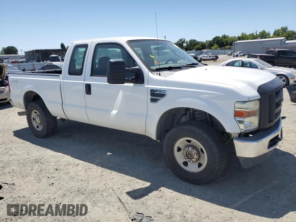 2008 Ford F-250 XL with VIN 1FTSX21598EE58662, listed as a Copart auction lot 57767305 with 137,970 mi miles and Salvage title. Bid and sale history available at DreamBid. Image 4.