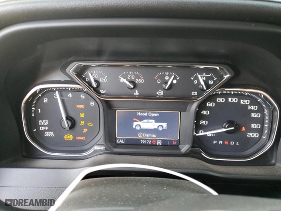 2020 GMC Sierra 1500 AT4 with VIN 1GTU9EETXLZ276256, listed as a Copart auction lot 87258894 with 79,172 mi miles and Salvage Title. Bid and sale history available at carsss.com. Image 9.
