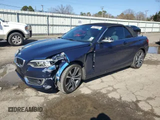 2017 BMW 2 Series 230i with VIN WBA2K9C39HV647568, listed as a Copart auction lot 43027895 with 51,258 mi miles and Salvage Title. Bid and sale history available at carsss.com. Image 1.