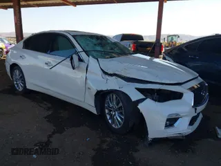 2020 Infiniti Q50 EDITION 30 with VIN JN1EV7APXLM201755, listed as a IAAI auction lot 41505386 with 52,316 mi miles and . Bid and sale history available at carsss.com. Image 1.