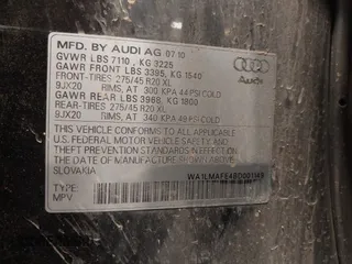 2011 Audi Q7 3.0L TDI Premium Plus with VIN WA1LMAFE4BD001149, listed as a IAAI auction lot 42035843 with 140,911 mi miles. Bid and sale history available at carsss.com. Image 9.