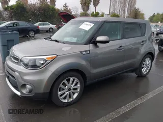 2018 Kia Soul + with VIN KNDJP3A53J7534744, listed as a IAAI auction lot 41889274 with 75,083 mi miles. Bid and sale history available at carsss.com. Image 2.