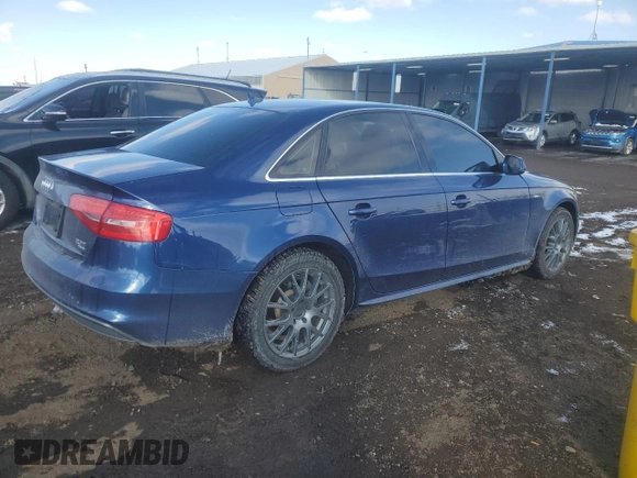 2014 Audi A4 Premium with VIN WAUBFAFL6EA080305, listed as a Copart auction lot 45357845 with 120,508 mi miles and Salvage Title. Bid and sale history available at carsss.com. Image 3.