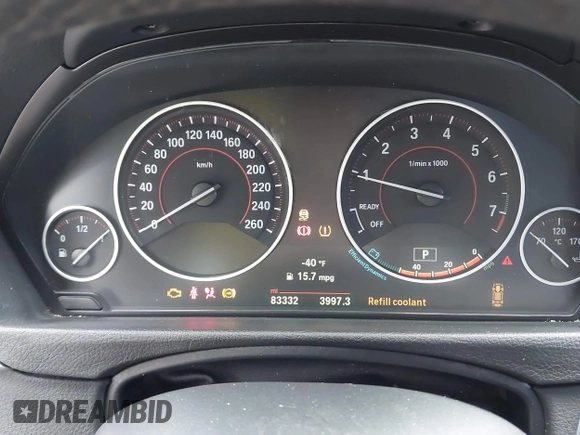 2015 BMW 3 Series 335i xDrive with VIN WBA3B9C56F5A48293, listed as a IAAI auction lot 42253956 with 83,332 mi miles and . Bid and sale history available at DreamBid. Image 7.