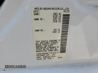 2019 Nissan Altima S z VIN 1N4BL4BV0KC221332, wystawiony jako Copart lot #51687665 z przebiegiem 102 389 mil mil oraz Szkoda całkowita • Salvage title. Historia ofert i sprzedaży dostępna na DreamBid. Obrazek 14.