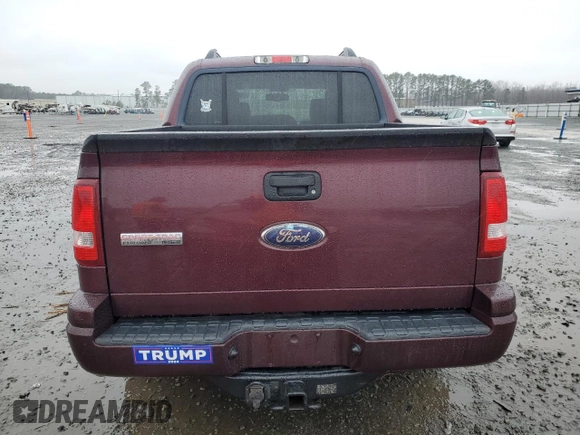 2008 Ford Explorer Sport Trac Limited with VIN 1FMEU33E68UA60707, listed as a Copart auction lot 45011225 with 196,367 mi miles and Salvage title. Bid and sale history available at DreamBid. Image 6.