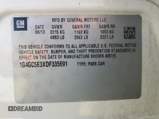 2013 Buick LaCrosse Leather with VIN 1G4GC5E3XDF335691, listed as a Copart auction lot 49724765 with 126,105 mi miles and Salvage Title. Bid and sale history available at carsss.com. Image 14.