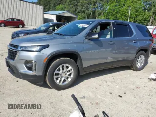 2023 Chevrolet Traverse LS with VIN 1GNEVFKW0PJ279182, listed as a Copart auction lot 57406895 with 24,590 mi miles and Salvage title. Bid and sale history available at DreamBid. Image 1.