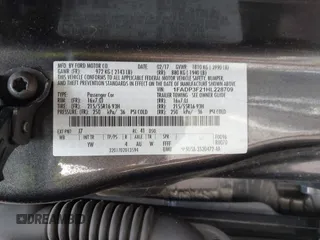 2017 Ford Focus SE с VIN 1FADP3F21HL228709, выставлен на аукционе IAAI как лот 42047685 с пробегом 41 107 миль миль и . История ставок и продаж доступна на DreamBid. Изображение 9.