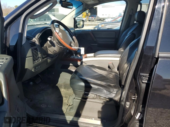 2007 Infiniti QX56 with VIN 5N3AA08A17N802796, listed as a Copart auction lot 40329674 with 27,793 mi miles and Salvage Title. Bid and sale history available at carsss.com. Image 7.