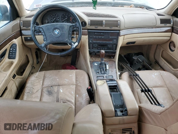 1997 BMW 7 Series 740il with VIN WBAGJ8325VDM01757, listed as a Copart auction lot 85734614 with 190,453 mi miles and Non Repairable. Bid and sale history available at carsss.com. Image 8.