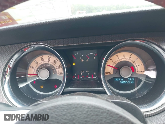 2010 Ford Mustang GT with VIN 1ZVBP8FH9A5101068, listed as a IAAI auction lot 42387476 with 70,252 mi miles and . Bid and sale history available at DreamBid. Image 7.