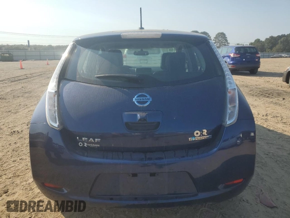 2016 Nissan LEAF S with VIN 1N4BZ0CP5GC303118, listed as a Copart auction lot 75615624 with 50,297 mi miles and Clean Title. Bid and sale history available at carsss.com. Image 6.