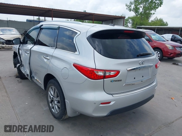 2015 Infiniti QX60 with VIN 5N1AL0MM7FC506839, listed as a IAAI auction lot 42134124 with 103,542 mi miles and . Bid and sale history available at DreamBid. Image 3.