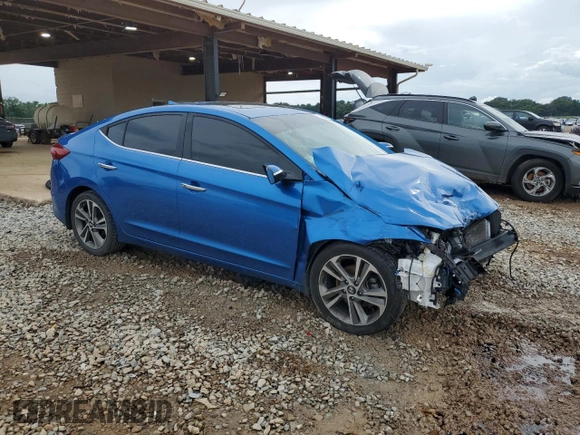2017 Hyundai Elantra Limited with VIN 5NPD84LF2HH132600, listed as a Copart auction lot 61358095 with 62,699 mi miles and Salvage title. Bid and sale history available at DreamBid. Image 4.