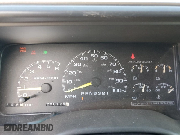 1999 Chevrolet Suburban with VIN 3GNEC16R1XG263524, listed as a Copart auction lot 49686865 with 280,125 mi miles and Salvage Title. Bid and sale history available at carsss.com. Image 9.