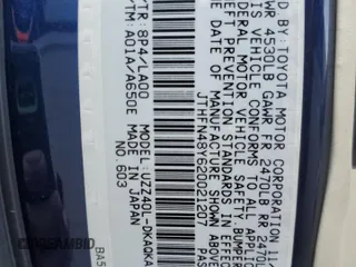 2002 Lexus SC 430 с VIN JTHFN48Y620021207, выставлен на аукционе Copart как лот 62510635 с пробегом 180 533 миль миль и На запчасти • Non repairable. История ставок и продаж доступна на DreamBid. Изображение 13.