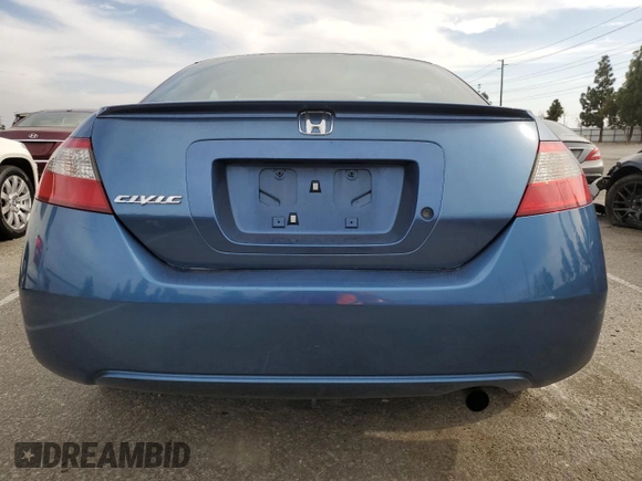 2009 Honda Civic Cpe LX with VIN 2HGFG12639H519390, listed as a Copart auction lot 53230825 with 105,819 mi miles and Salvage Title. Bid and sale history available at carsss.com. Image 6.