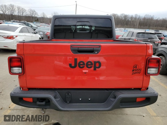 2023 Jeep Gladiator Sport S with VIN 1C6HJTAG6PL584451, listed as a Copart auction lot 47637395 with 8,356 mi miles and Salvage title. Bid and sale history available at DreamBid. Image 6.