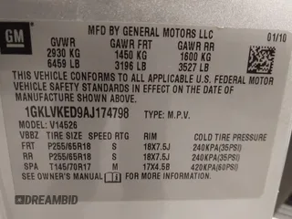 2010 GMC Acadia SL z VIN 1GKLVKED9AJ174798, wystawiony jako IAAI lot #40641643 z przebiegiem 158 949 mil mil oraz . Historia ofert i sprzedaży dostępna na DreamBid. Obrazek 9.