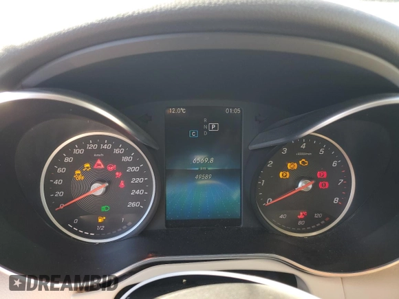 2019 Mercedes-Benz C 300 with VIN 55SWF8EB6KU299367, listed as a Copart auction lot 48035185 with 49,589 mi miles and Salvage Title. Bid and sale history available at carsss.com. Image 9.