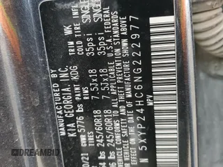 2022 Kia Telluride LX with VIN 5XYP24HC6NG222977, listed as a Copart auction lot 49654395 with 101,853 mi miles and Salvage title. Bid and sale history available at DreamBid. Image 13.