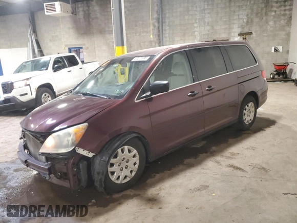 2008 Honda Odyssey LX z VIN 5FNRL38248B056607, wystawiony jako Copart lot #62271995 z przebiegiem 168 714 mil mil oraz Szkoda całkowita • Salvage title. Historia ofert i sprzedaży dostępna na DreamBid. Obrazek 1.