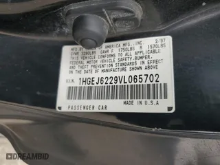 1997 Honda Civic DX with VIN 1HGEJ6229VL065702, listed as a Copart auction lot 48836445 with 198,638 mi miles and Salvage Title. Bid and sale history available at carsss.com. Image 12.