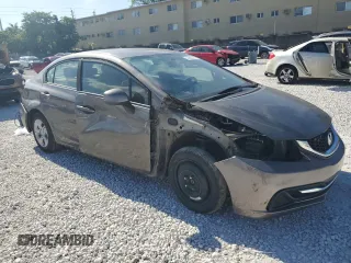 2015 Honda Civic Sedan LX with VIN 19XFB2F52FE061756, listed as a Copart auction lot 52982275 with 86,352 mi miles and Salvage Title. Bid and sale history available at carsss.com. Image 4.