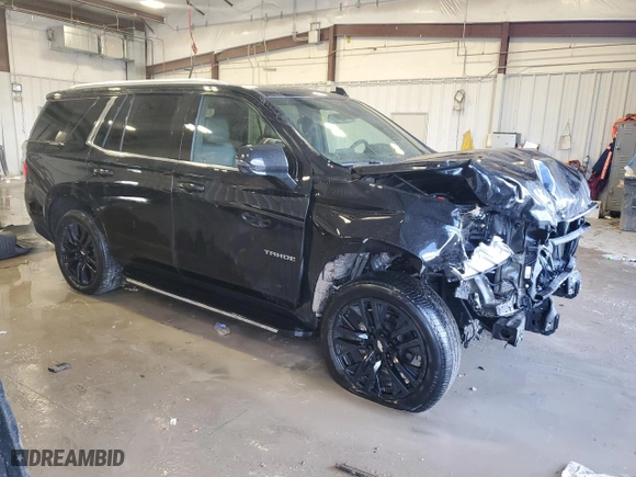 2023 Chevrolet Tahoe LT with VIN 1GNSKNKD0PR196082, listed as a Copart auction lot 45707215 with 35,736 mi miles and Salvage Title. Bid and sale history available at carsss.com. Image 4.