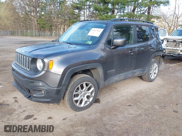 2018 Jeep Renegade Latitude with VIN ZACCJBBB8JPH51136, listed as a IAAI auction lot 42027011 with 65,252 mi miles and . Bid and sale history available at carsss.com. Image 2.