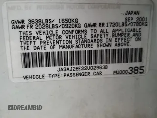 2002 Mitsubishi Lancer ES with VIN JA3AJ26E22U029638, listed as a Copart auction lot 49445635 with 304,063 mi miles and Salvage Title. Bid and sale history available at carsss.com. Image 12.
