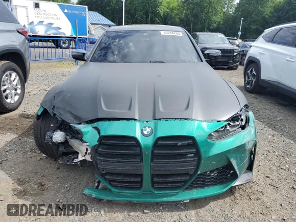 2021 BMW M3 with VIN WBS53AY06MFL18174, listed as a Copart auction lot 63284265 with 29,214 mi miles and Salvage title. Bid and sale history available at DreamBid. Image 5.