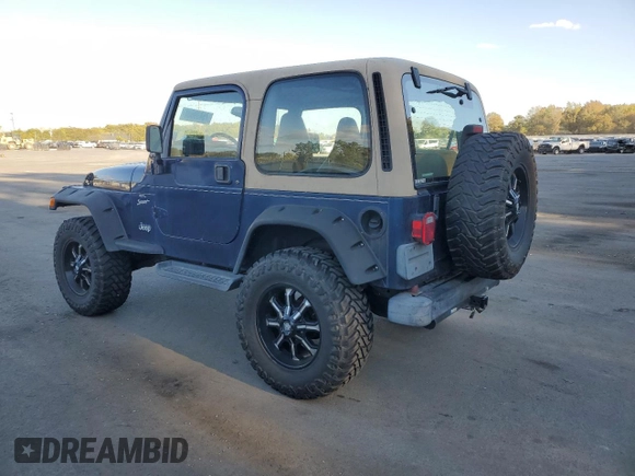 2001 Jeep Wrangler Sport with VIN 1J4FA49S21P346900, listed as a Copart auction lot 75439604 with 128,824 mi miles and Clean Title. Bid and sale history available at carsss.com. Image 2.