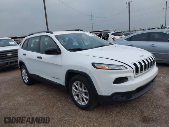 2015 Jeep Cherokee Sport with VIN 1C4PJLAB5FW761559, listed as a IAAI auction lot 41957494 with 54,614 mi miles. Bid and sale history available at carsss.com. Image 1.