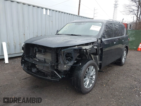 2021 Infiniti QX80 Luxe with VIN JN8AZ2AE1M9272448, listed as a IAAI auction lot 41661947 with 60,183 mi miles and . Bid and sale history available at DreamBid. Image 6.