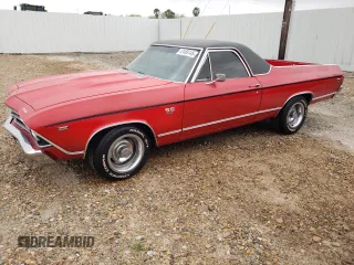 1969 Chevrolet El Camino z VIN 136809K399396, wystawiony jako Copart lot #47485145 z przebiegiem 46 439 mil mil oraz Czysty tytuł • Clean title. Historia ofert i sprzedaży dostępna na DreamBid. Obrazek 1.