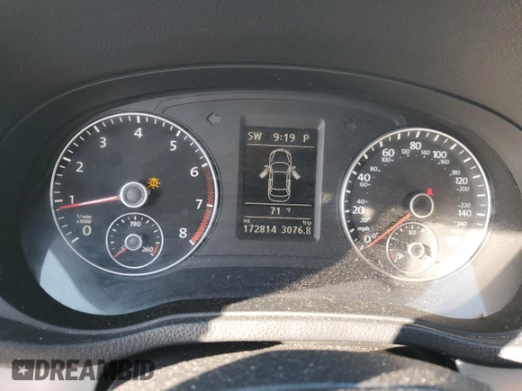 2013 Volkswagen Passat SE w/Sunroof with VIN 1VWBP7A36DC116147, listed as a Copart auction lot 50591345 with 172,814 mi miles and Salvage Title. Bid and sale history available at carsss.com. Image 9.