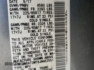 2018 Nissan Rogue S with VIN JN8AT2MT6JW452551, listed as a Copart auction lot 48487015 with 107,550 mi miles and Salvage Title. Bid and sale history available at carsss.com. Image 16.