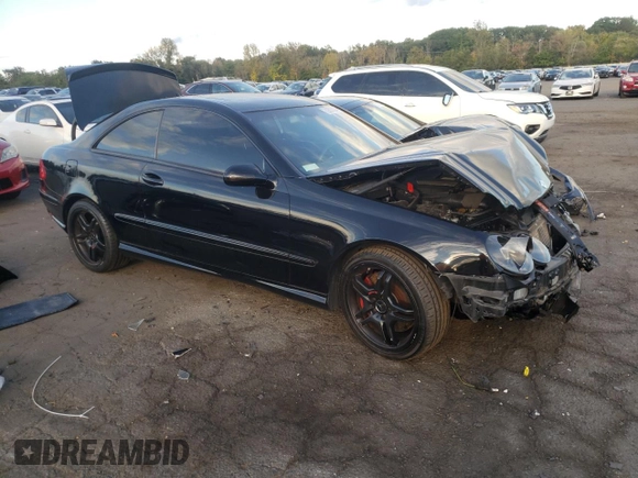 2008 Mercedes-Benz CLK-Class 5.5L with VIN WDBTJ72H58F258866, listed as a Copart auction lot 72605834 with 48,050 mi miles and Salvage Title. Bid and sale history available at carsss.com. Image 4.