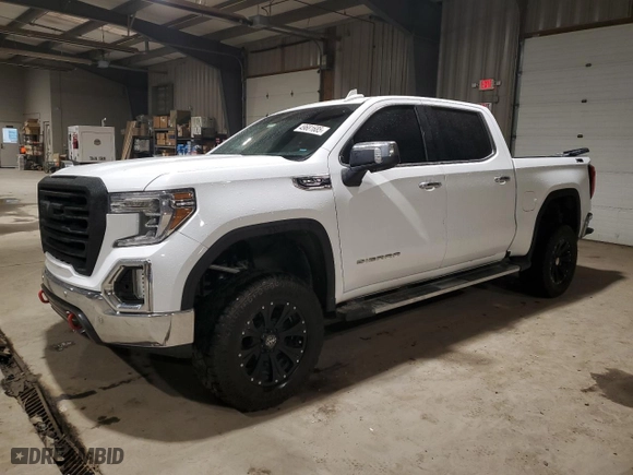 2019 GMC Sierra 1500 SLT with VIN 3GTU9DED0KG216648, listed as a Copart auction lot 49681685 with 216,000 mi miles and Salvage Title. Bid and sale history available at carsss.com. Image 1.