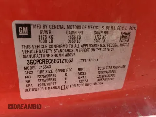 2014 Chevrolet Silverado 1500 LT with VIN 3GCPCREC6EG121552, listed as a Copart auction lot 51012775 with 162,924 mi miles and Salvage Title. Bid and sale history available at carsss.com. Image 13.