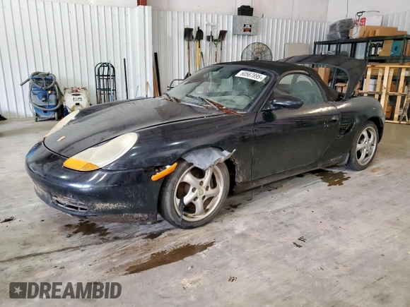 1999 Porsche Boxster z VIN WP0CA2988XU623383, wystawiony jako Copart lot #60567895 z przebiegiem Nie podano mil oraz Czysty tytuł • Clean title. Historia ofert i sprzedaży dostępna na DreamBid. Obrazek 1.