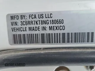 2022 Ram 1500 Tradesman с VIN 3C6RR7KT8NG180660, выставлен на аукционе IAAI как лот 42782005 с пробегом 69 552 миль миль и . История ставок и продаж доступна на DreamBid. Изображение 2.