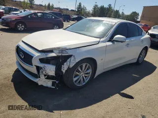 2015 Infiniti Q50 Premium with VIN JN1BV7AP0FM340185, listed as a Copart auction lot 50610755 with 126,895 mi miles and Salvage Title. Bid and sale history available at carsss.com. Image 1.