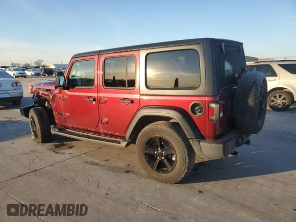 2021 Jeep Wrangler Unlimited 80th Anniversary with VIN 1C4HJXDN9MW596033, listed as a Copart auction lot 87640685 with 14,633 mi miles and Salvage title. Bid and sale history available at DreamBid. Image 2.