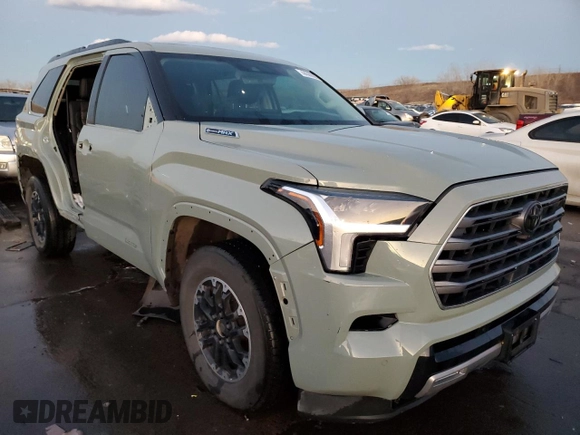 2023 Toyota Sequoia SR5 with VIN 7SVAAABA3PX003446, listed as a Copart auction lot 44369805 with 46,086 mi miles and Salvage Title. Bid and sale history available at carsss.com. Image 4.
