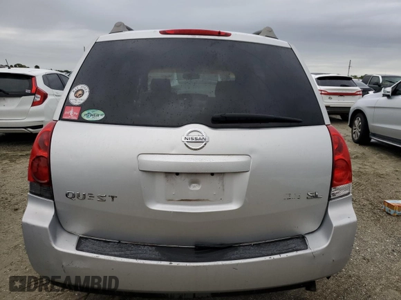 2005 Nissan Quest SL with VIN 5N1BV28U85N126383, listed as a Copart auction lot 75079764 with 0 mi miles and Salvage Title. Bid and sale history available at carsss.com. Image 6.